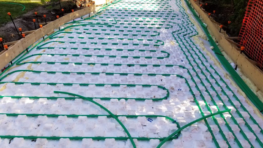 "S" Shaped Snow-Melt Application With Heat-Sheet Heavy