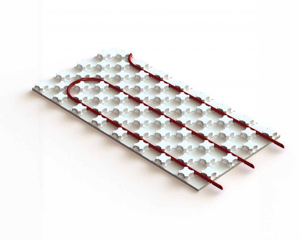 Heat-Sheet R4 Panel With Piping Installed