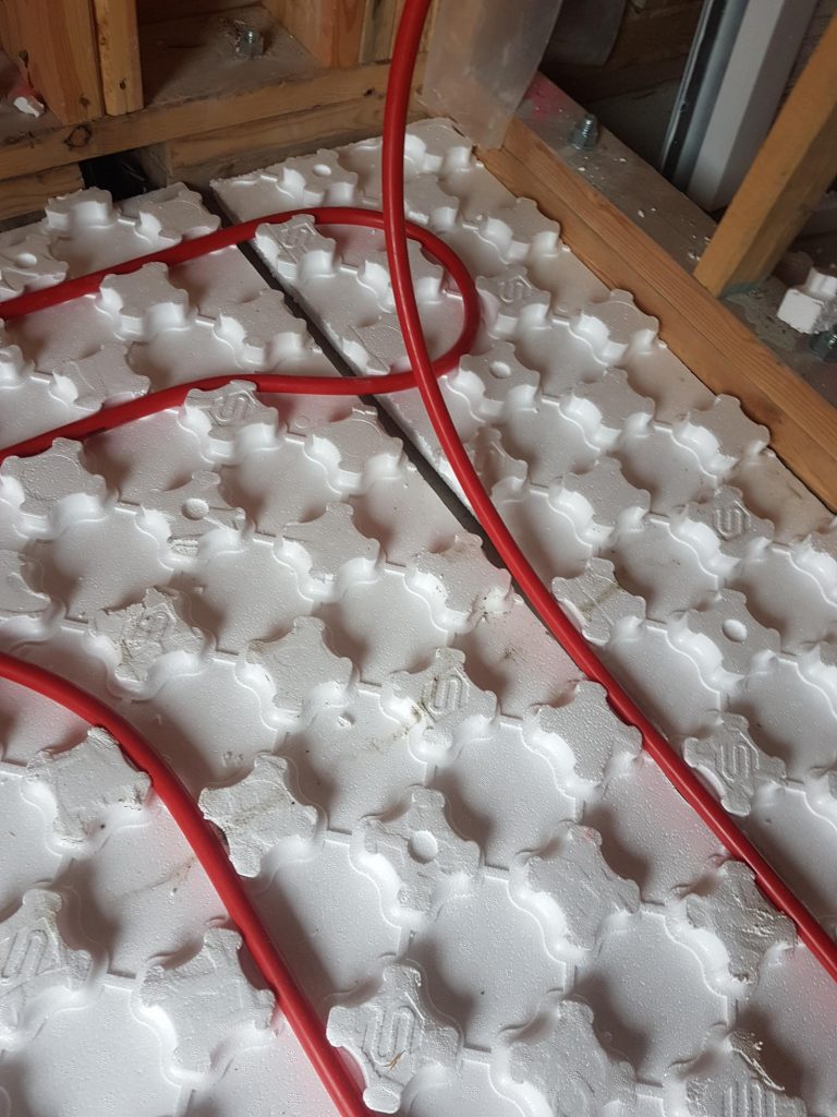 Pex Piping Placement in a Heat-Sheet Panel