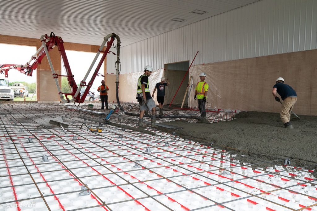 Heat-Sheet Installation During Concrete Pour