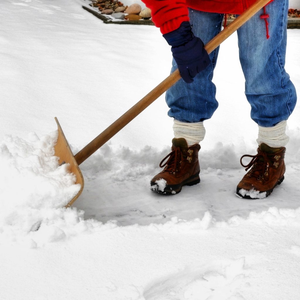 Person shoveling snow