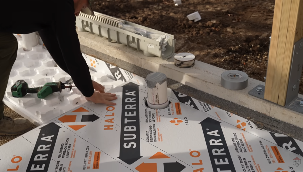 Flat foam transitions at the manifold wall create a clean path for PEX tubing — a small but smart detail that keeps installs organized and efficient.